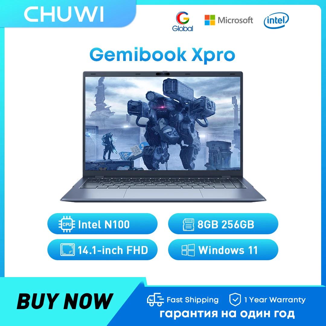 CHUWI GemiBook XPro Ʈ,  ˴ ũ N100, 14.1 ġ, 1920x1080 FHD ÷, ð ǳ,  11 Ʈ, 8GB RAM, 256GB SSD